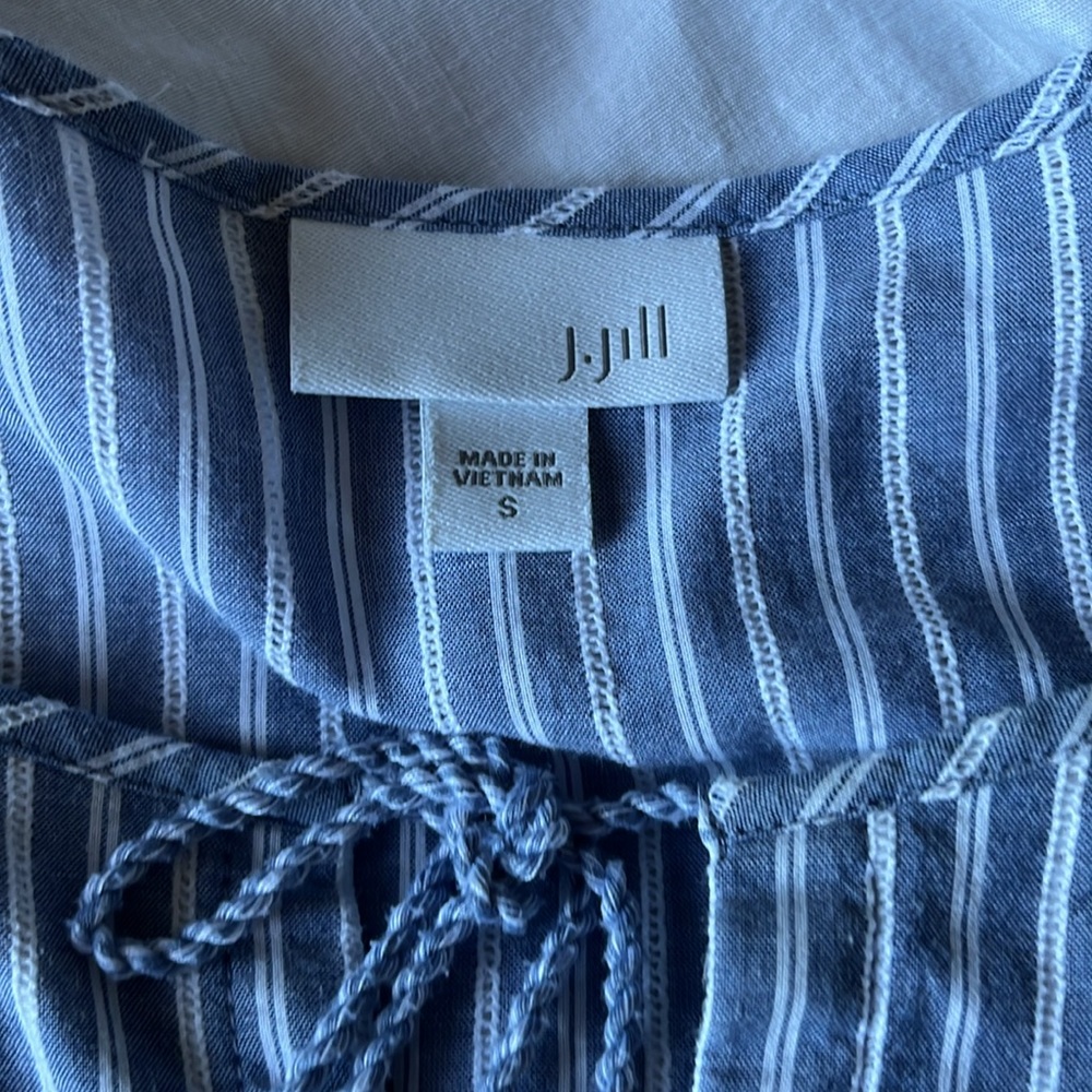 J.Jill 100% cotton peasant blouse size S - Picture 10 of 11